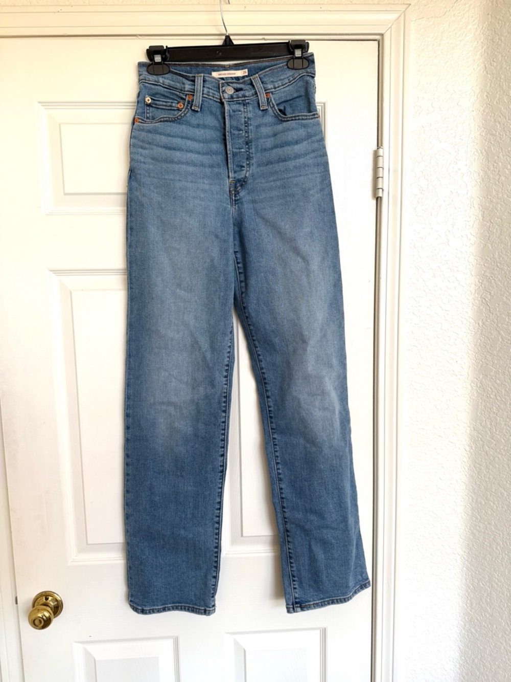Levi’s Ribcage Full Length Straight Leg Denim Jeans 26 - Picture 3 of 7